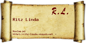 Ritz Linda névjegykártya